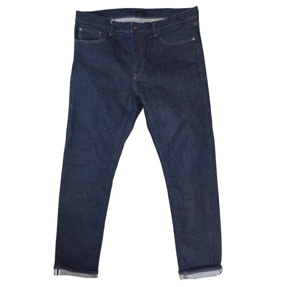 Uniqlo Men's Slim Straight Jeans - Navy